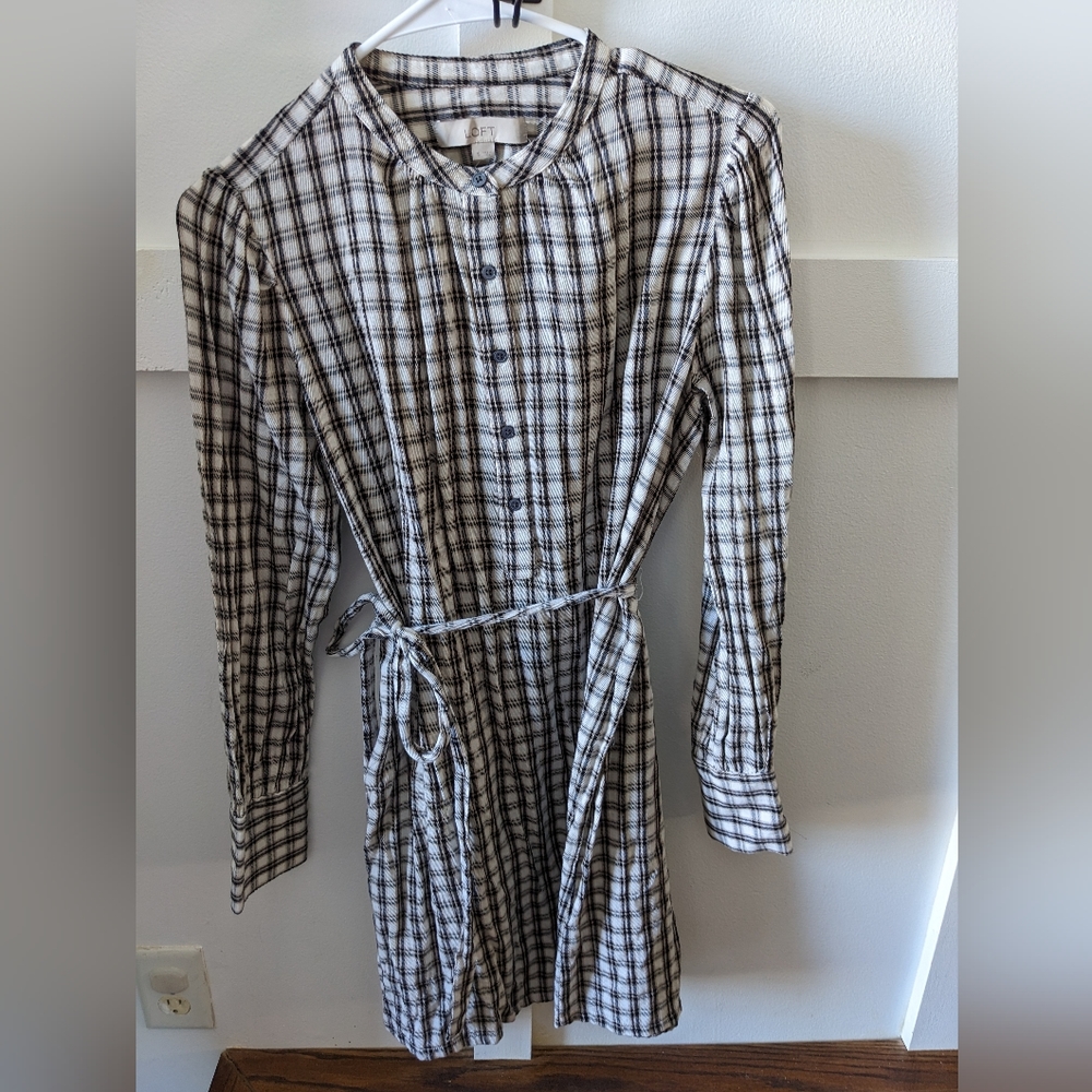 Loft plaid dress